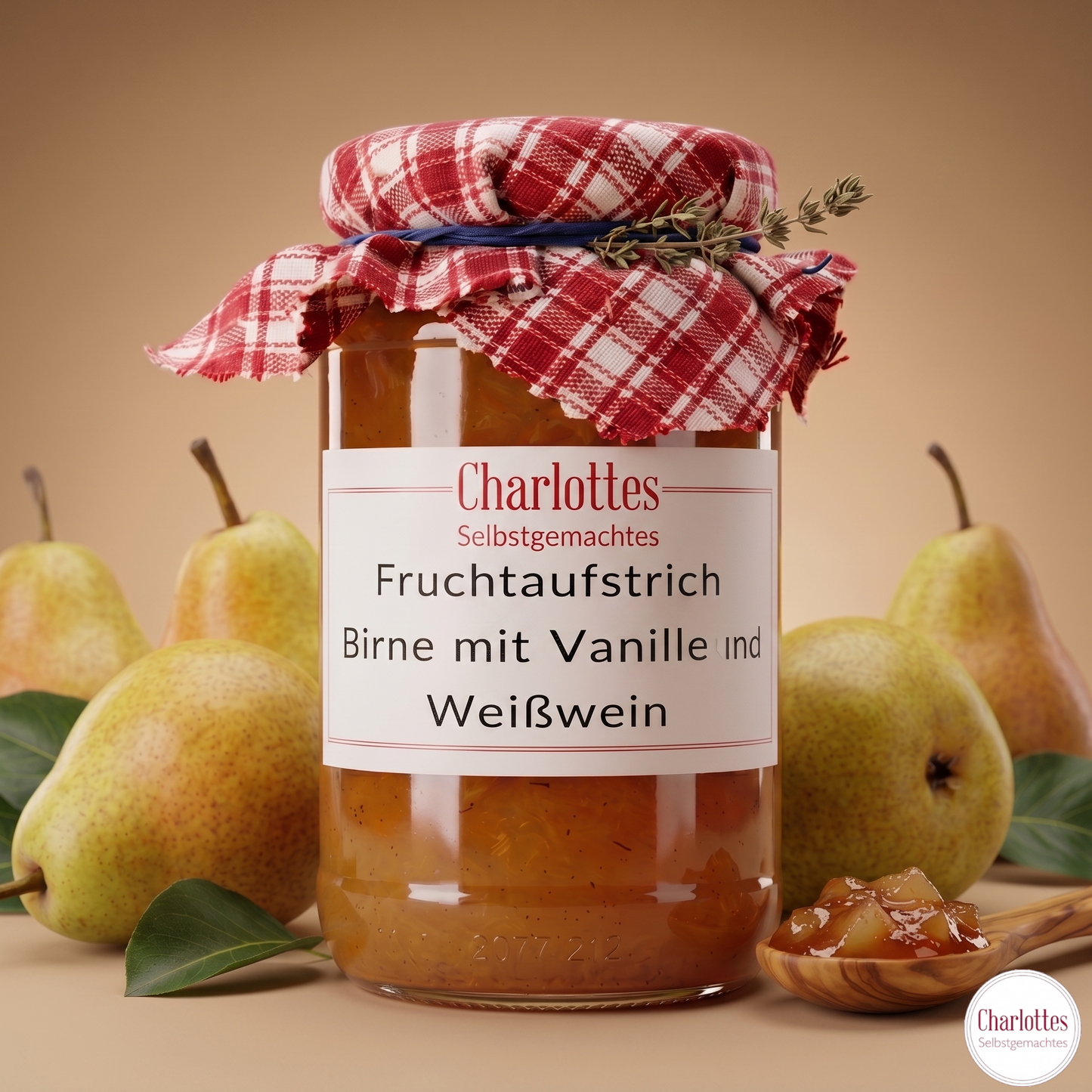 Fruchtaufstrich Birne mit Vanille und Weißwein