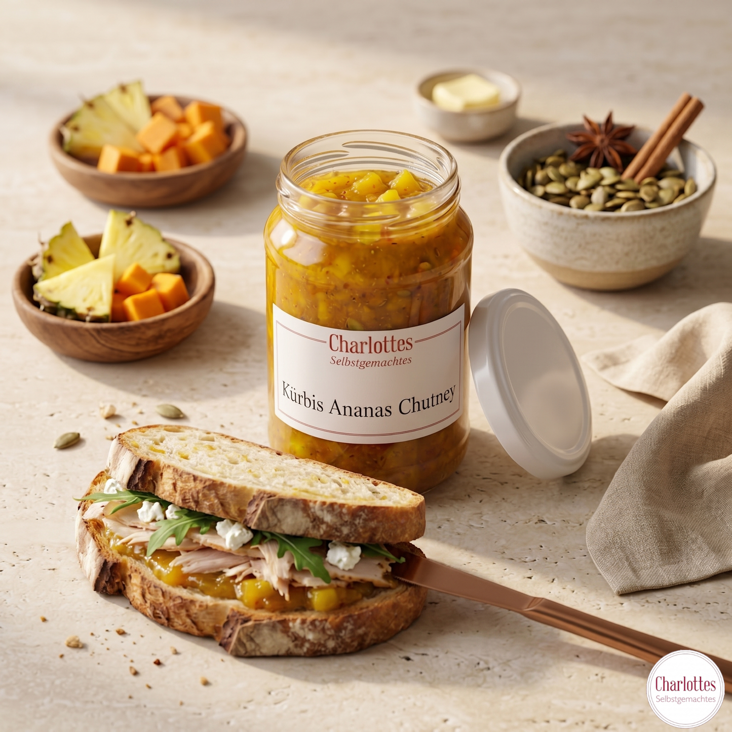 Kürbis Ananas Chutney